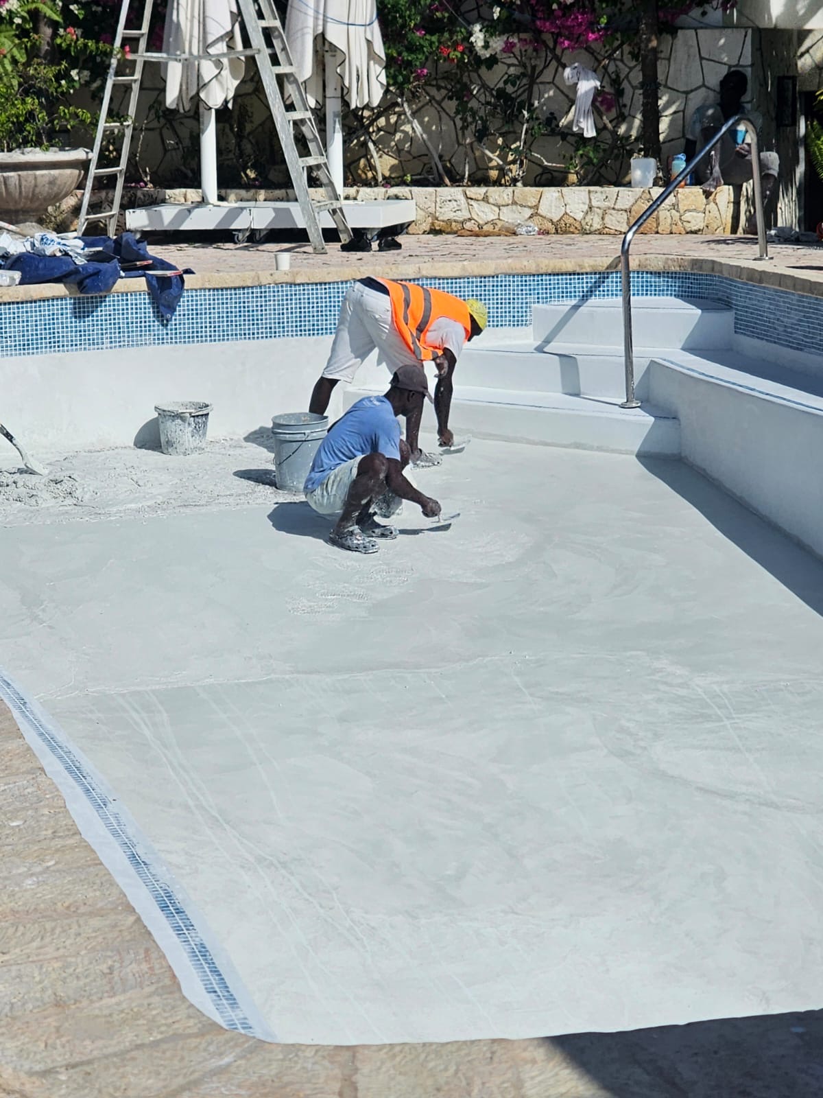 Pool Interior Plastering — Equip Pro JA project in Jamaica