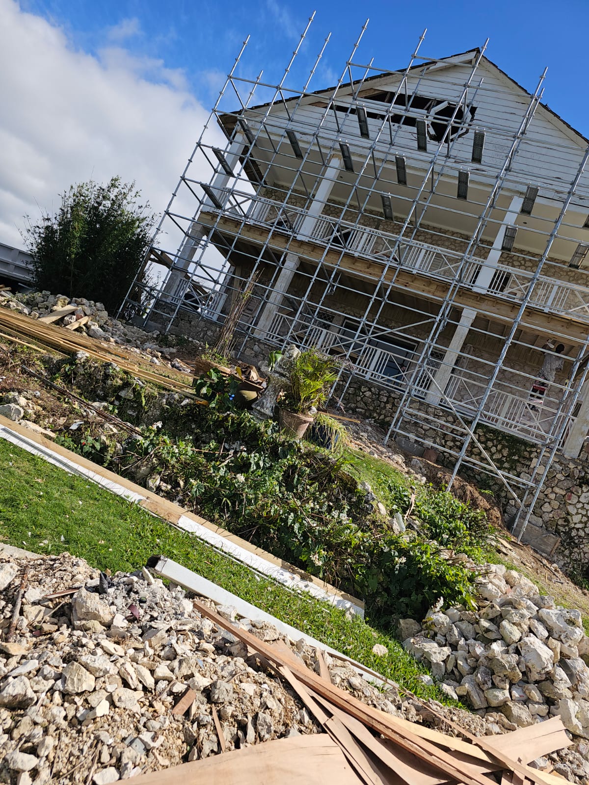 Full Scaffold Restoration — Equip Pro JA project in Jamaica
