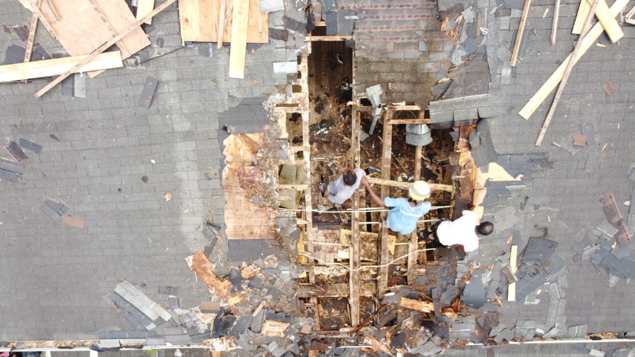 Structural Roof Beam Replacement — Equip Pro JA project in Jamaica