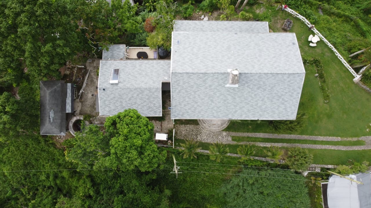 Aerial — Estate Roofing Project